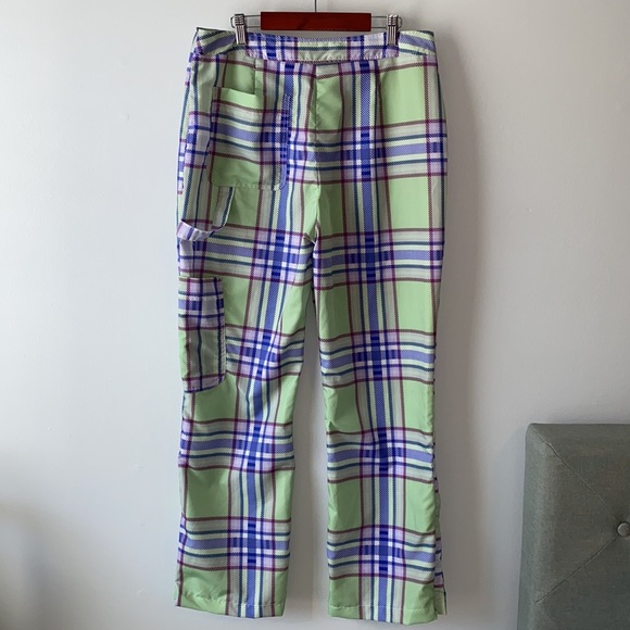 ⚡️Last Days! ASOS DESIGN 90's check kick flare trouser in shell fabric co-rd 8 - Picture 9 of 13